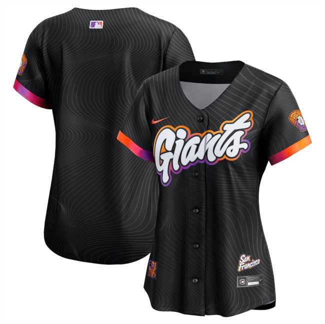 Womens San Francisco Giants Blank Anthracite 2025 City Connect Limited Stitched Jersey Dzhi